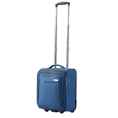 Afbeelding van CarryOn Air Underseat Koffer 40 x 32 20 cm Zachte Trolley Handbagage 23 Liter Lichtgewicht Blauw