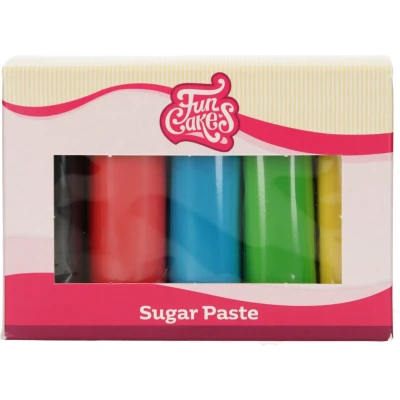 Afbeelding van FunCakes Rolfondant Multipack Essentiële Kleuren 5x100g
