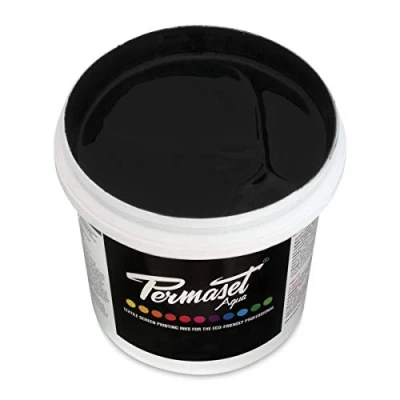 Afbeelding van Permaset Aqua inkt voor stofdruk, zwart, 1 liter