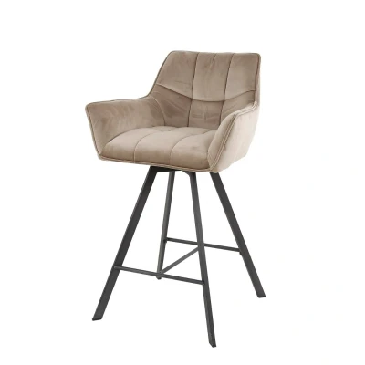 Afbeelding van Ramon draaibare barstoel 69 cm velvet champagne