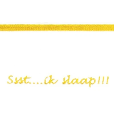 Afbeelding van Briljant Baby Laken Wieg Ssst .... ik slaap 75x100 borduur Oker