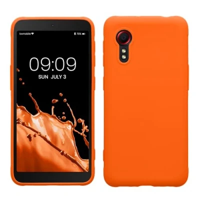 Afbeelding van kwmobile telefoonhoesje geschikt voor Samsung Galaxy Xcover 5 Hoesje smartphone Back cover in neon oranje