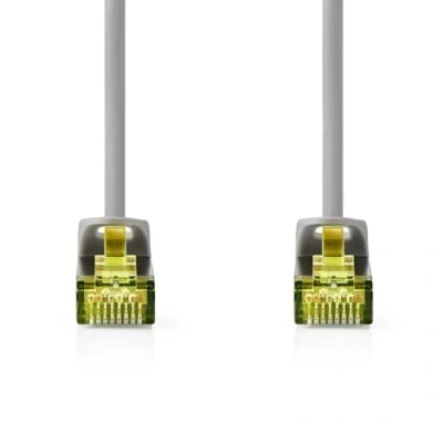Afbeelding van Nedis Cat 8.1 Netwerkkabel S/FTP RJ45 Male 2.00 m Rond LSZH Grijs Label