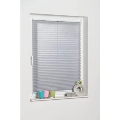 Afbeelding van K home Klemmfix geplooid 85x130 cm (b x l) grijze lichtbescherming moderne verpletterende uitstraling