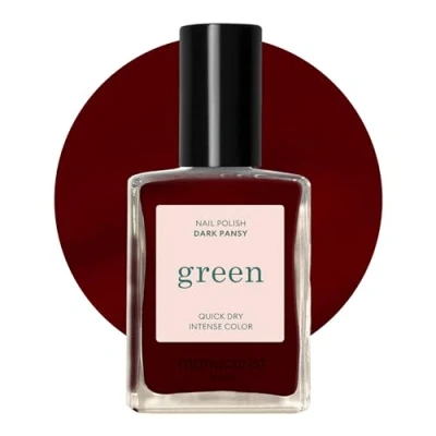 Afbeelding van Manucurist Green nagellak, klassiek, natuurlijk, 9 delig, biologische lak (84%), manicure, nagelverzorging, 15 ml (Dark Pansy)