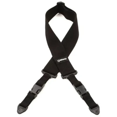 Afbeelding van DiMarzio DD 2200CBKS Gitaarriem van katoen met ClipLock systeem, extra kort, zwart