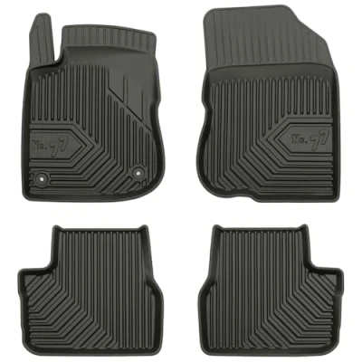 Afbeelding van M MOTOS Rubberen vloermat voor Peugeot 208 I 2012 2019 Verbeter je reiscomfort met de zwarte antislip mat Auto nr. 77 automat alle weersomstandigheden, bescherming tegen vuil
