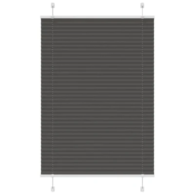 Afbeelding van vidaXL Plissé rolgordijn 95x100 cm stofbreedte 94,4 polyester zwart