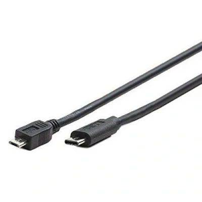 Afbeelding van USB Micro B naar C kabel USB2.0 tot 2A / zwart 1 meter