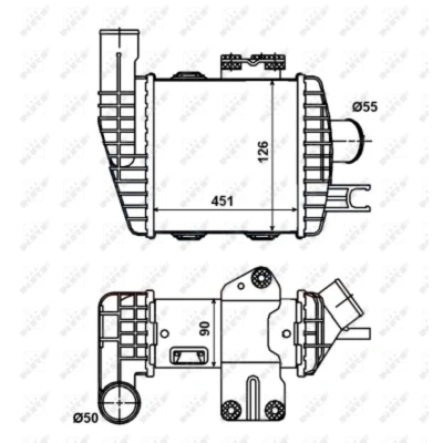 Afbeelding van Intercooler, inlaatluchtkoeler NRF 30371