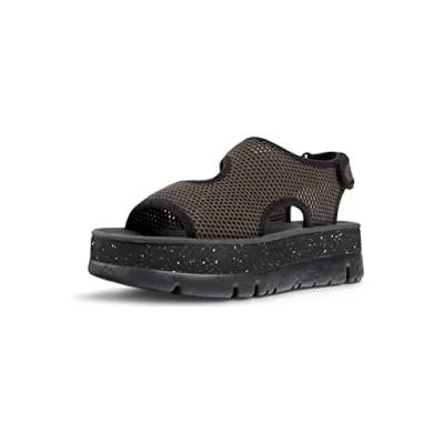 Afbeelding van Camper Oruga UP Sandalen met plateauzool, Dames, Maat: 37, Dark gray Textiel