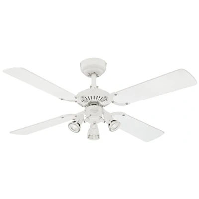 Afbeelding van Westinghouse Lighting 72113 Princess Euro plafondventilator met 3 spots, 105 cm, wit