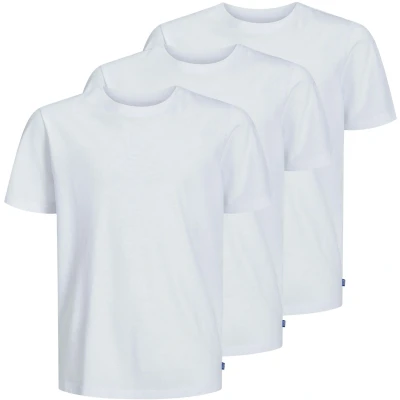 Afbeelding van Jack &amp; Jones Junior Jjeorganic O NECK 3 PACK Tshirt basic voor kinderen, Maat: 164, White