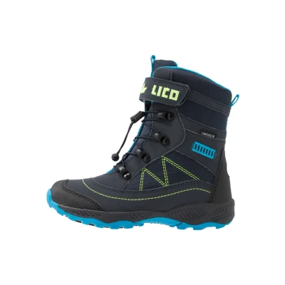 Afbeelding van LICO Sundsvall VS Snowboots voor kinderen, Maat: 39, Marine/blau/lemon Imitatieleer/ textiel