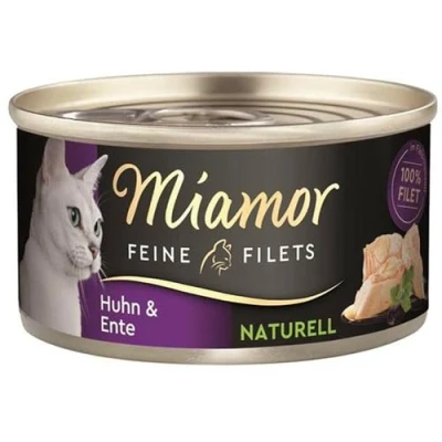 Afbeelding van Miamor Fijne Filets Naturel 6 x 80 g Kattenvoer Kip &amp; Eend