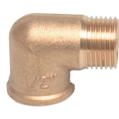 Afbeelding van Messing knie 90 1/2 inch x (bi dr bu dr)