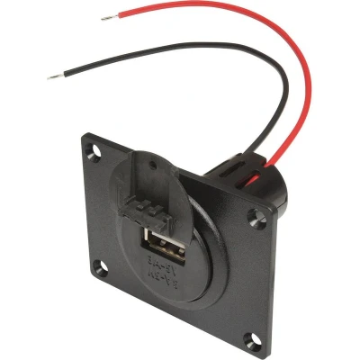 Afbeelding van ProCar Power USB Einbausteckdose EV mit Montageplatte und Deckel inbouwstopcontact met montageplaat en deksel Stroombelasting (max.): 3 A Geschikt