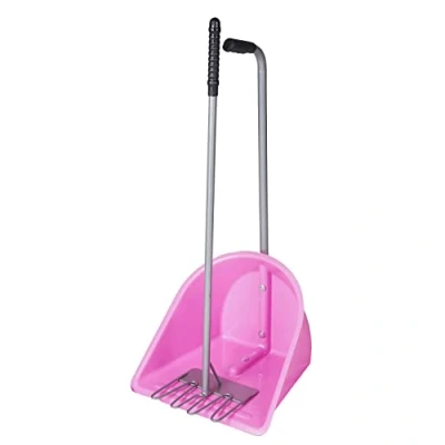 Afbeelding van Horka Mestboy Met Hark 80 Cm Roze/zilver 2 delig