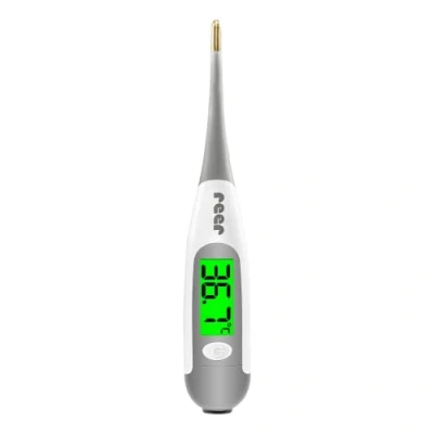 Afbeelding van reer ExpressTemp Pro 98122 Digitale thermometer met gouden flexibele punt en verlicht display voor baby&#039;s kinderen, 10 seconden