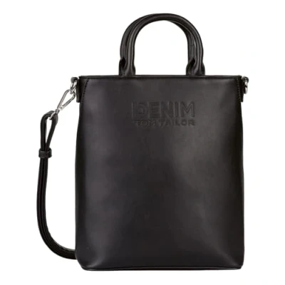 Afbeelding van TOM TAILOR Denim Bags Heidy Schoudertas met ritssluiting voor dames, zwart, klein, mode, zwart., Modieus