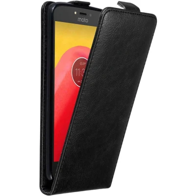 Afbeelding van Cadorabo Hoesje geschikt voor Motorola MOTO C in ZWARTE NACHT Beschermhoes flip design Case Cover met magnetische sluiting