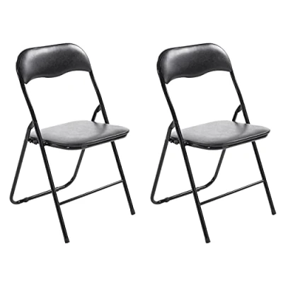 Afbeelding van CLP Felix Set van 2 klapstoelen zwart/zwart