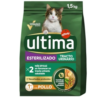 Afbeelding van 1,5kg Ultima Cat Sterilised Urinary Kip droogvoer voor katten