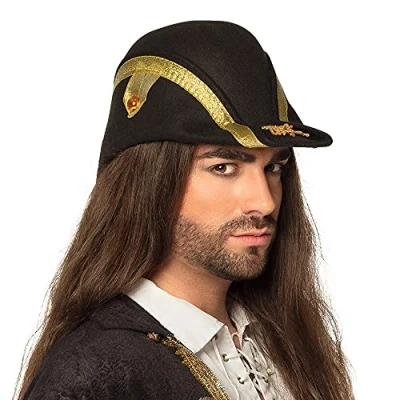 Afbeelding van Boland Hoed Admiraal Bicorne Zwart 59 Volwassenen Mannen Piraten