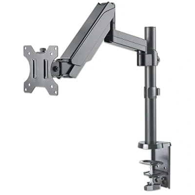 Afbeelding van Manhattan 461580 Monitor tafelbeugel 1 voudig 43,2 cm (17) 81,3 (32) Zwart Draaibaar, In hoogte verstelbaar, Kantelbaar, Zwenkbaar