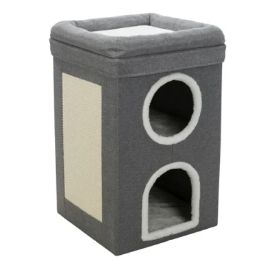 Afbeelding van Trixie Krabpaal Cat Tower Saul Grijs 39X39X64 CM