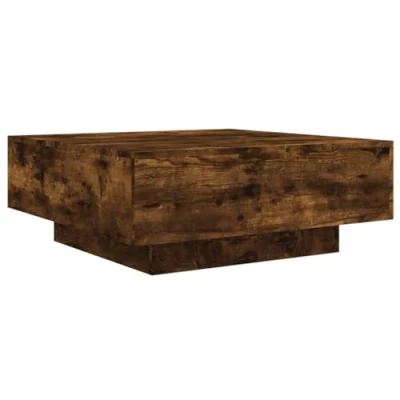 Image de vidaXL Table basse chêne fumé 80x80x31 cm bois d&#039;ingénierie