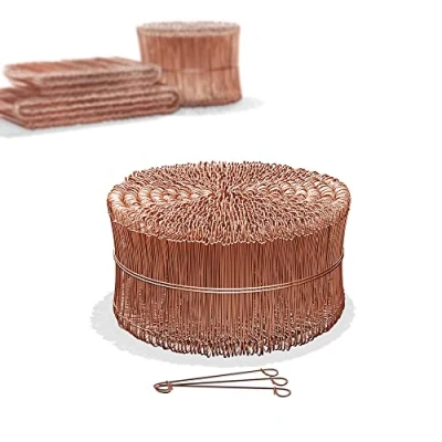 Afbeelding van Heimfleiss® Lusbanden 1,0 x 100 160 mm (1000 stuks) Koperen binddraad Oogdraad voor twist &amp; zaksluiting van metaaldraad