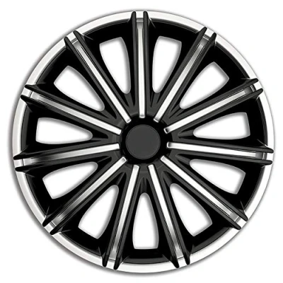 Image de AutoStyle Jeu d&#039;enjoliveurs Nero 13 inch argent/noir