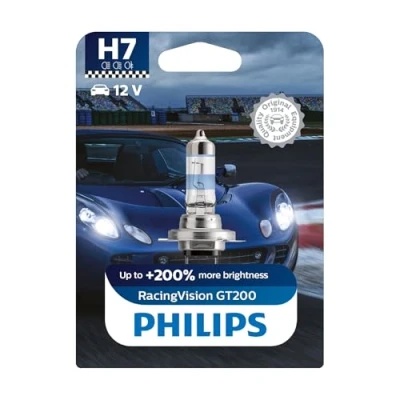 Image de Philips automotive lighting RacingVision GT200 H7 lampe pour éclairage avant +200%, blister de 1 Blanc