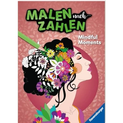 Afbeelding van Ravensburger Malen nach Zahlen Mindful Moments und Entspannen 32 Motive abgestimmt auf Buntstiftsets mit 24 Farben (Stifte nicht enthalten) Für Fortgeschrittene