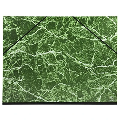 Image de Carton à dessin Exacompta Papier marbré verni 52x67cm Elastiques