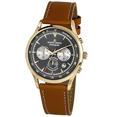 Afbeelding van Jacques Lemans 1 2068J Polshorloge Heren Quartz Chronograph Retro Classic