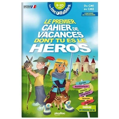 Image de Cahier de vacances dont tu es le héros 2025 Les incollables CM1 au CM2 9/10 ans