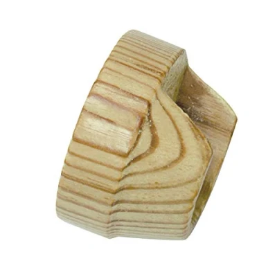 Afbeelding van GARDINIA Set van 2 wandhouders voor gordijnroedes Ø 28 mm, bevestigingsmateriaal, wandmontage, serie Lugano, hout, grenen