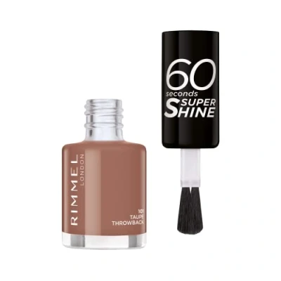 Image de Rimmel Vernis à ongles 60 secondes Super Shine Ultra brillance Longue tenue Séchage rapide 101 Taupe Throwback