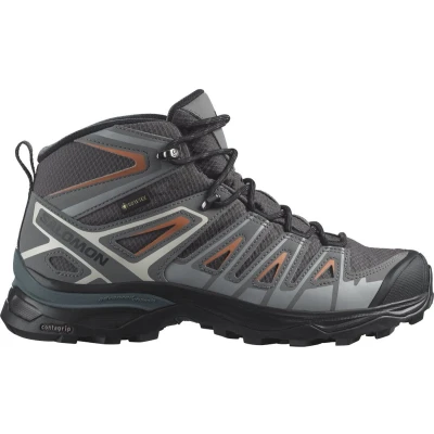 Afbeelding van Salomon X Ultra Pioneer MID GTX Outdoorschoenen, Dames, Maat: 40 2/3, Magnet/quiet shade/coral gold Leer en textiel
