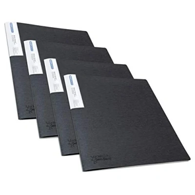 Afbeelding van Rapesco 1642 Germ Savvy antibacterieel, A4 documentenbescherming met 10 hoesjes, zwart, 4 documentenbeschermers