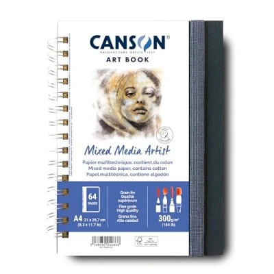 Afbeelding van Canson Mixed Media Artist Tekenboek, 28 Vellen, 300 G/m², Ft 21 X 29,7 Cm (a4) Tekenblok