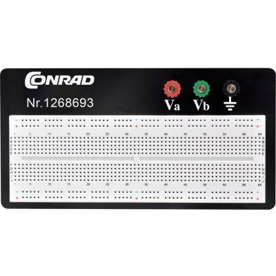 Afbeelding van TRU COMPONENTS 0165 40 1 3201B Breadboard Totaal aantal polen 840 (l x b h) 57.15 167.3 8.4 mm stuk(s)