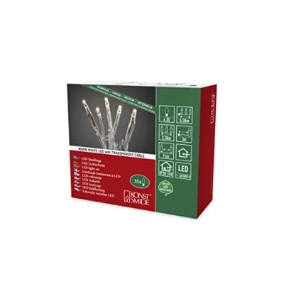 Afbeelding van Micro LED lichtketting 35 flg. Ww, transp. Kab.6352 123
