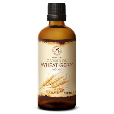 Afbeelding van Tarwekiemolie 100 ml, 100% puur natuurlijke basisolie dragerolie rijk aan mineralen en vitaminen voor intensieve huidverzorging massage wellness maken van eigen cosmetica ontspanning