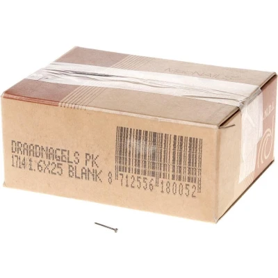 Afbeelding van Van der Loo Draadnagel plat geruite kop blank 1.6 x 25mm