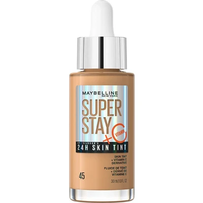Afbeelding van 1+1 gratis: Maybelline SuperStay 24H Skin Tint Foundation 45 30 ml