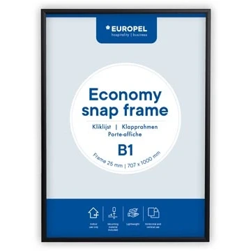 Afbeelding van Europel Clicklijst Economy, lijst 25 mm, ft B1, zwart