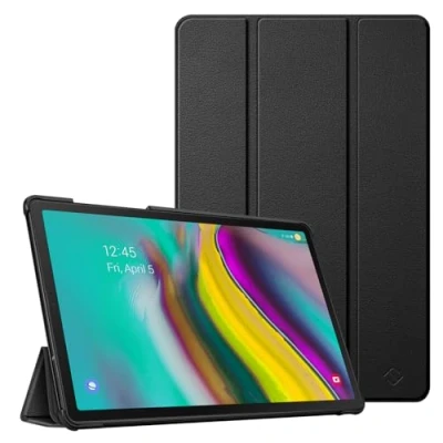Afbeelding van FINTIE SlimShell Samsung Galaxy Tab S5e 10,5 inch 2019 (SM T720/T725) tablethoes, super dun en licht, met automatische slaap/waakfunctie, zwart